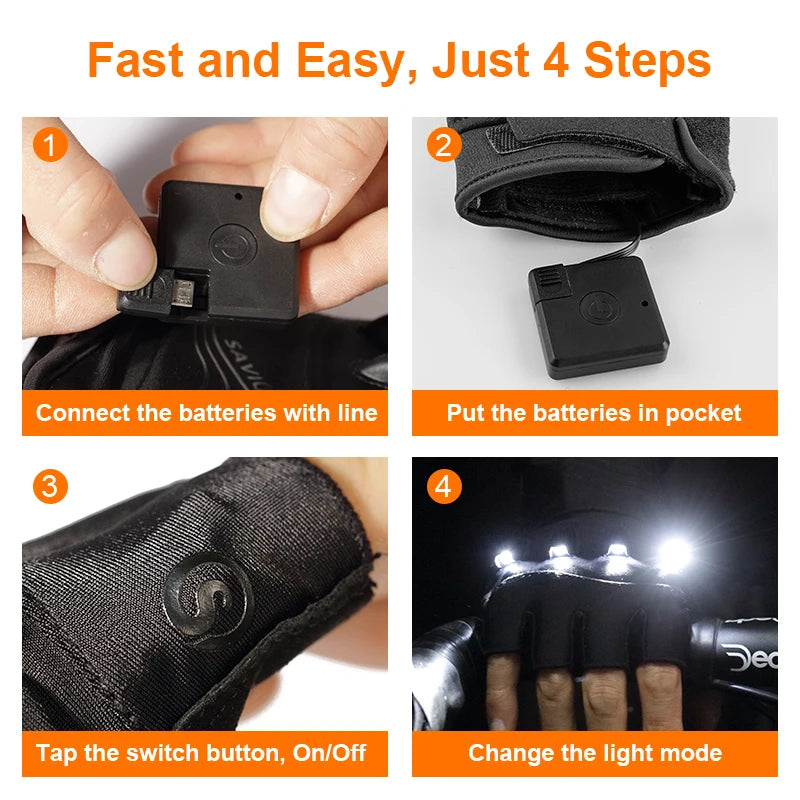 Guantes LED Savior