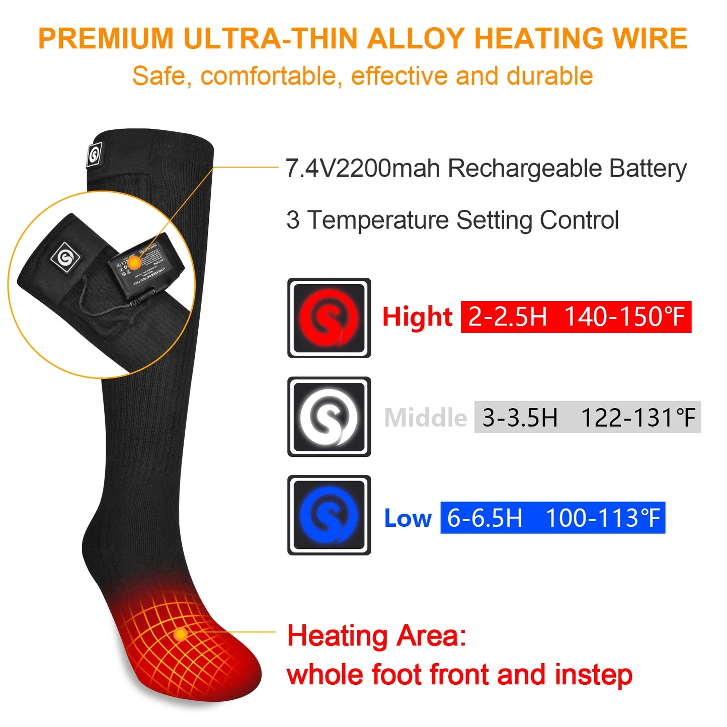 Power Heated Socks